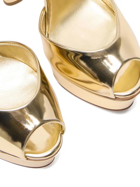 Casadei 140mm platform sandals - Gold