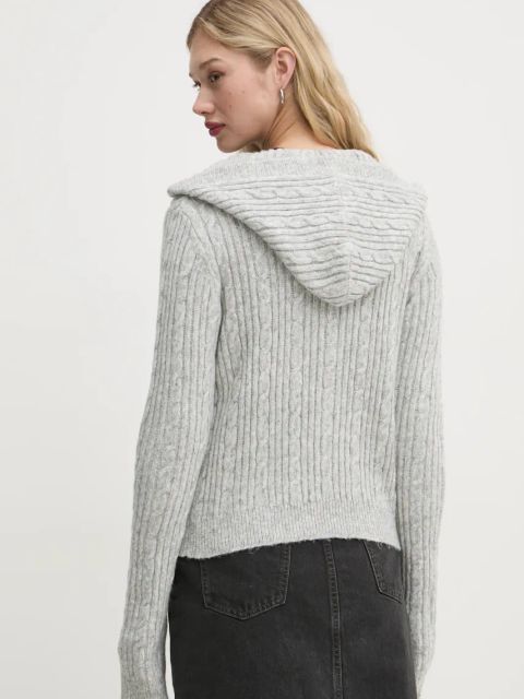 Superdry kardigan damska kolor szary W6110556A-B6E