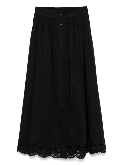 TWINSET lace-trim midi skirt - Black - zdjęcie produktu nr 1