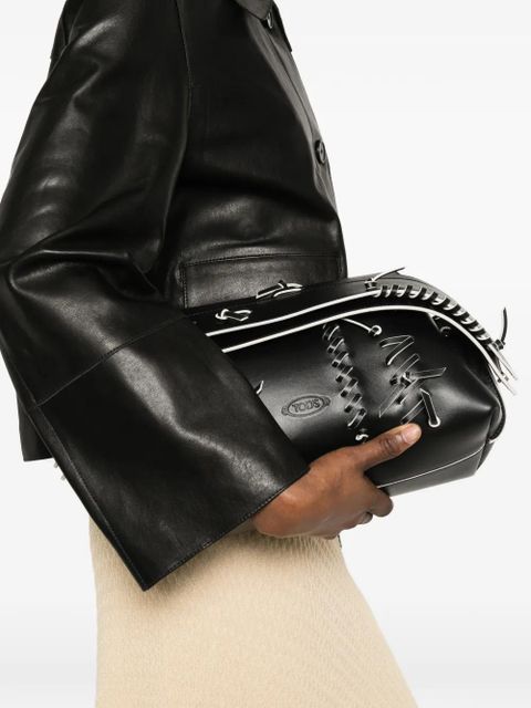 Tod's small leather clutch bag - Black - zdjęcie produktu nr 2