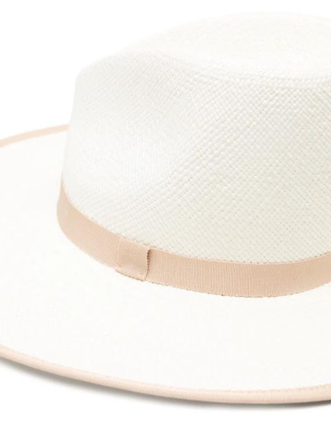 Max Mara ribbon trim hat - White