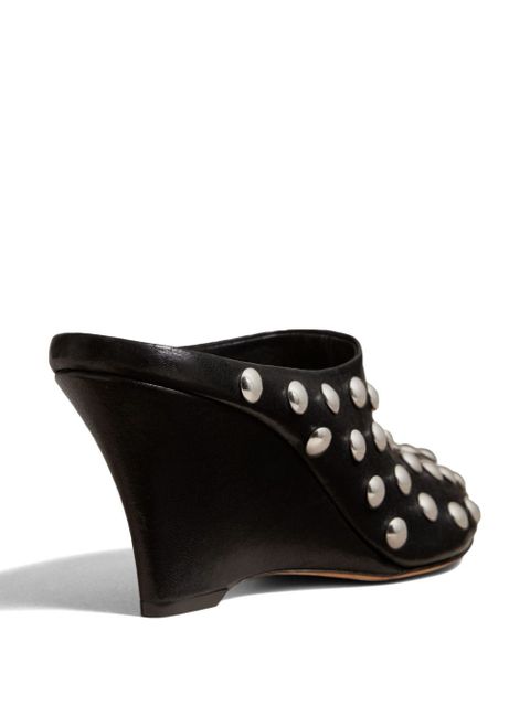 KHAITE The Apollo stud-embellished mules - Black