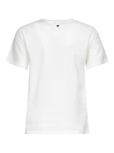 Weekend Max Mara embroidered-print cotton T-shirt - White - zdjęcie produktu nr 2