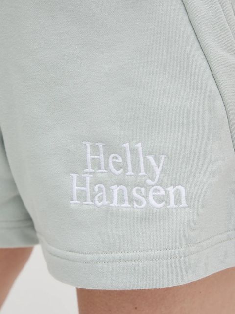 Helly Hansen szorty damskie kolor zielony z nadrukiem high waist 54081