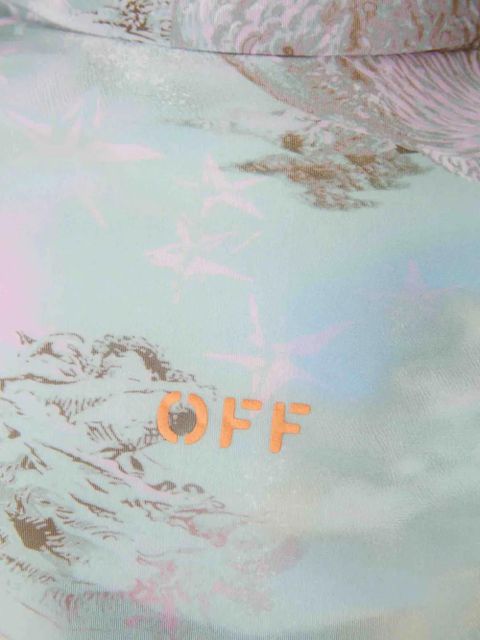 Off-White ruched-detail dress - Green