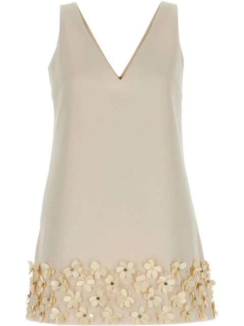 Self-Portrait sequin-embellished crepe mini dress - Neutrals - zdjęcie produktu nr 1