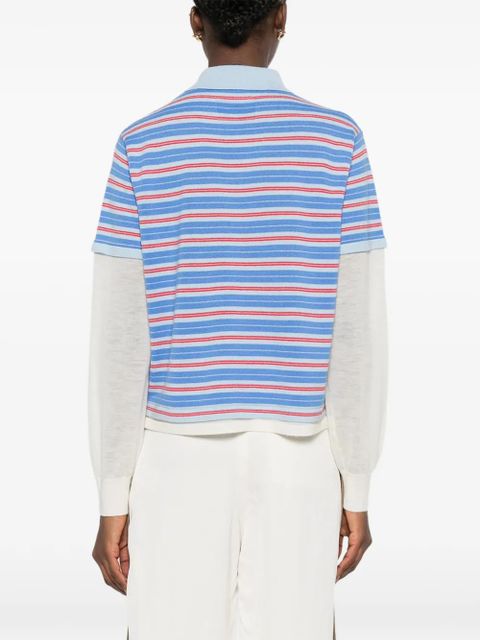Guest In Residence Gir striped layered sweater - Blue