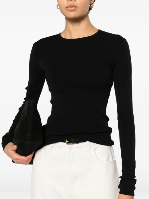 TOTEME compact cotton top - Black