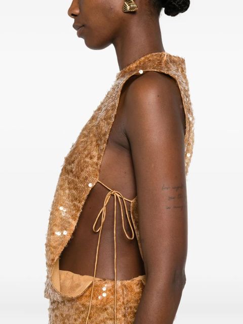 Christopher Esber Illuminate sequin-embellished gown - Yellow