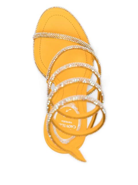 René Caovilla 110mm Cleo sandals - Yellow