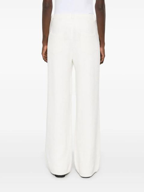 Aya Muse wide-leg knitted trousers - White