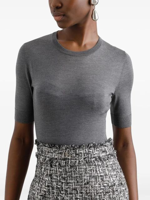 Dolce & Gabbana round neck knit top - Grey - zdjęcie produktu nr 2