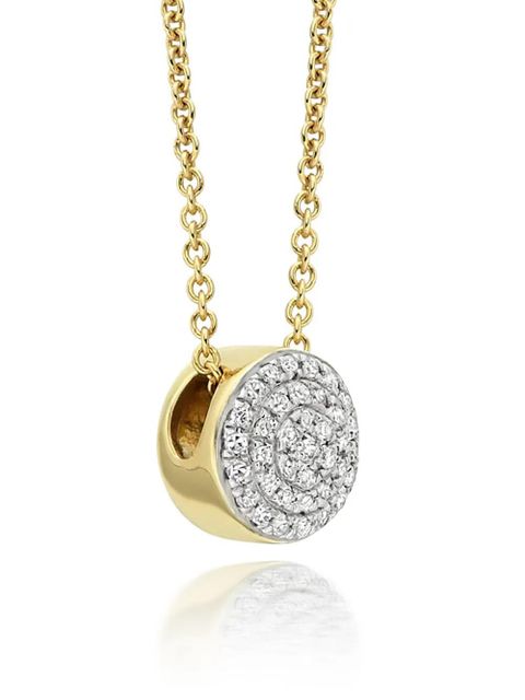 Monica Vinader Fiji Button Diamond necklace - Gold - zdjęcie produktu nr 1