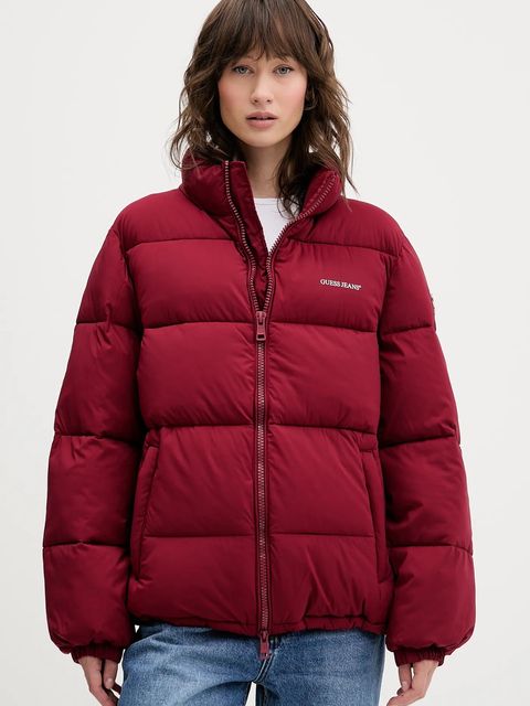 Guess Jeans kurtka damska kolor bordowy W4BL21 WGII2