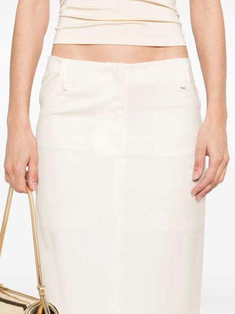 Aya Muse twill maxi skirt - White