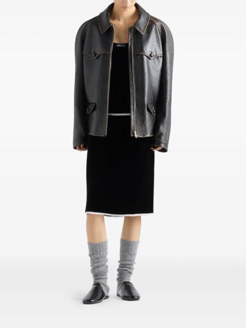 Prada velvet pencil skirt - Black