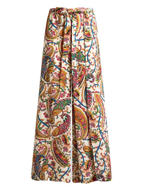 ETRO floral paisley-motif palazzo trousers - Neutrals - zdjęcie produktu nr 1