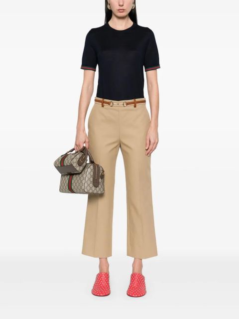Gucci Horsebit-detail cotton trousers - Neutrals - zdjęcie produktu nr 2