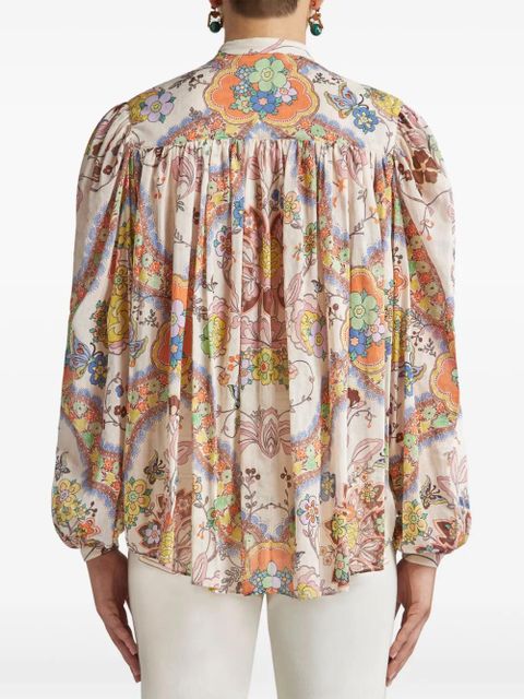ETRO cotton pleated shirt - Neutrals