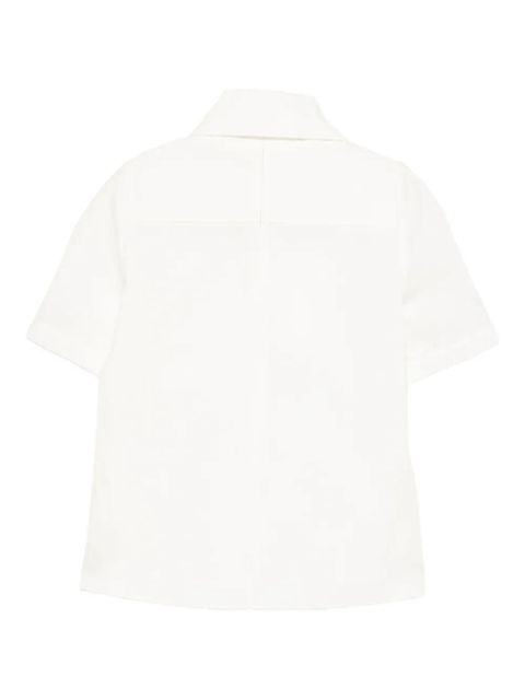 SHUSHU/TONG bow tie short-sleeved top - White