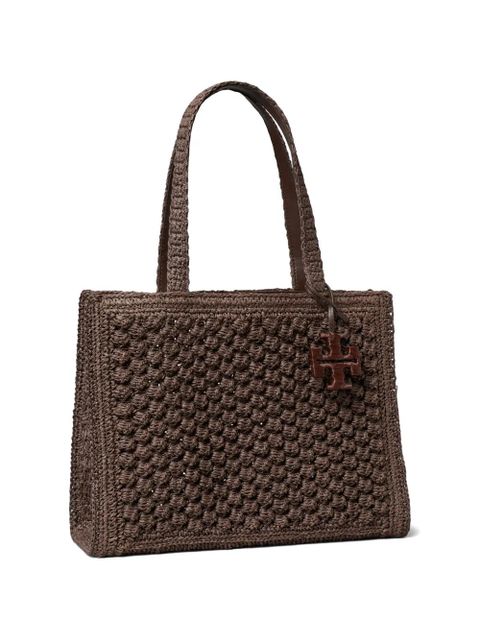 Tory Burch small Ella hand-crocheted popcorn tote - Brown - zdjęcie produktu nr 2
