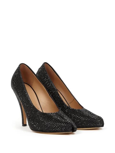 Maison Margiela 110mm Tabi rhinestone-embellished pumps - Black - zdjęcie produktu nr 2
