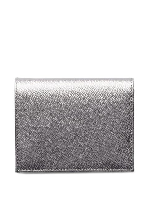 Prada triangle-logo leather wallet - Grey