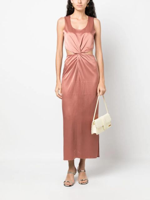 Nanushka Lucca cut-out satin dress - Brown - zdjęcie produktu nr 2