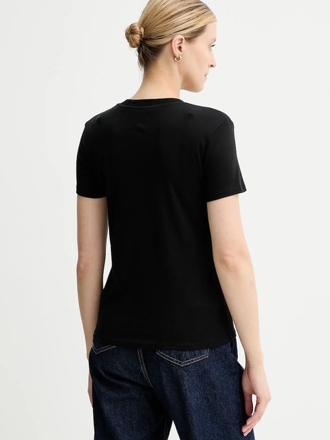 Calvin Klein t-shirt bawełniany damski kolor czarny LV044C216G