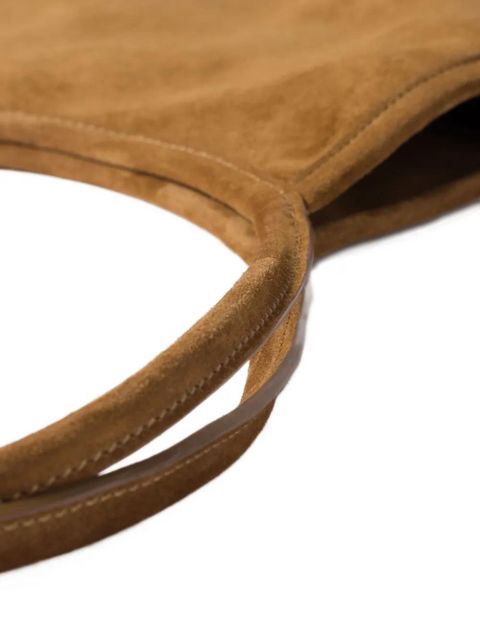 Miu Miu Ivy suede logo-detail shoulder bag - Brown