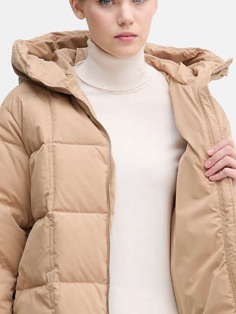 United Colors of Benetton kurtka puchowa kolor brązowy zimowa oversize 22T6DN086