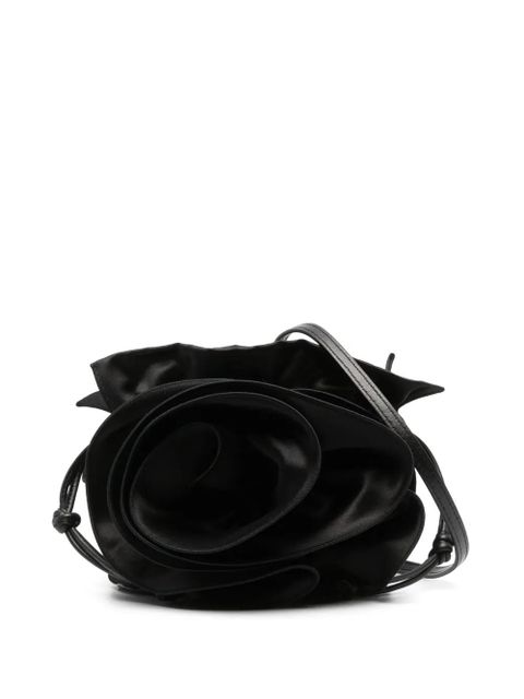 Magda Butrym Magda satin flower bucket bag - Black - zdjęcie produktu nr 1