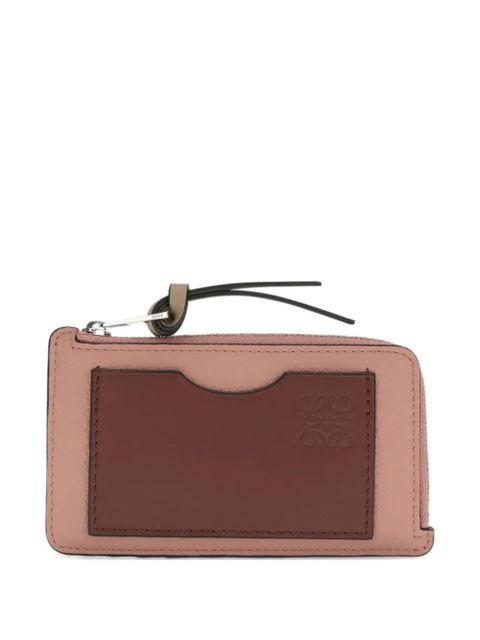 LOEWE embossed zip card holder - Pink - zdjęcie produktu nr 1