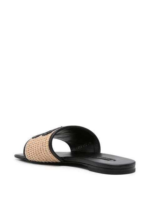 Casadei Portofino logo-patch slides - Neutrals
