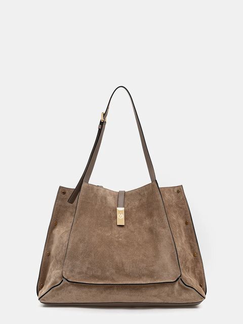 Pollini torebka zamszowa kolor zielony PC4415PP0N QI1 - zdjęcie produktu nr 1