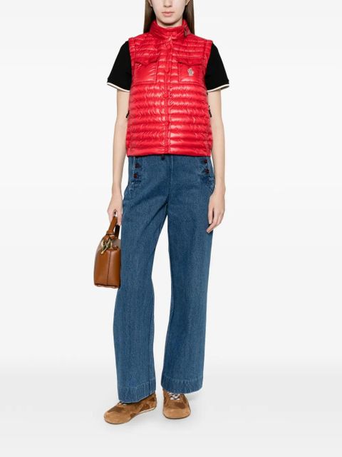 Moncler Grenoble Gumiane sleeveless gilet - Red - zdjęcie produktu nr 2