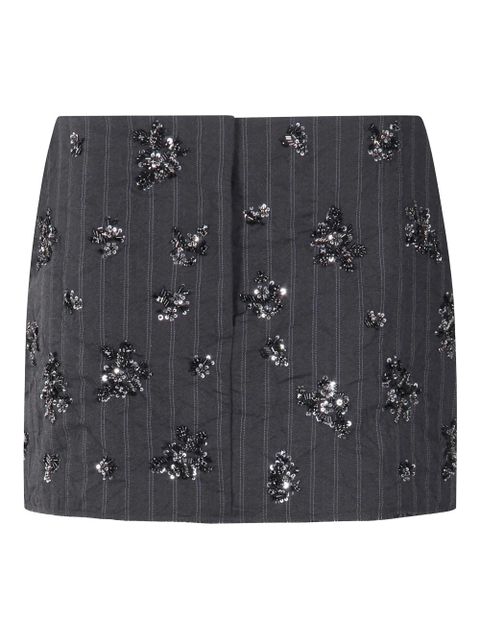 Simkhai pinstripe embellished mini skirt - Grey - zdjęcie produktu nr 2