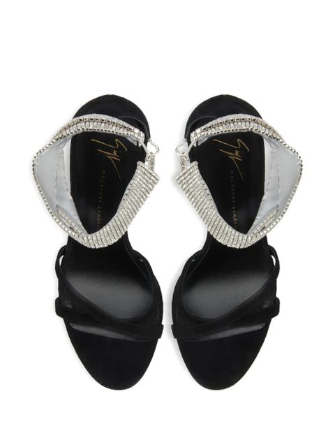 Giuseppe Zanotti 105mm Janell crystal sandals - Black