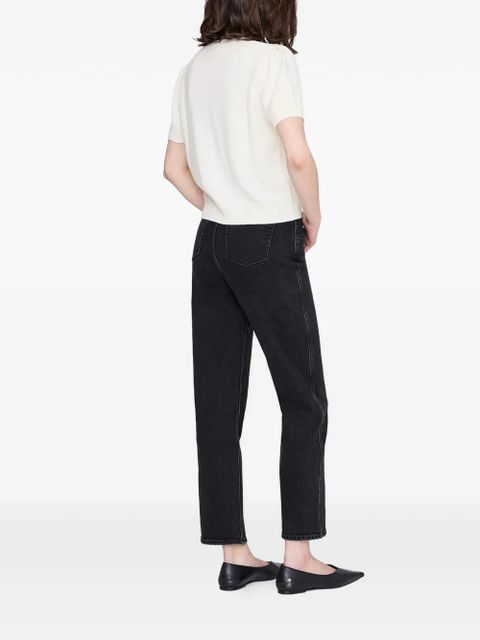 ANINE BING Gracie puff-sleeve cardigan - Neutrals