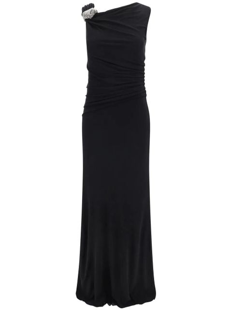 Alexander McQueen crystal-knot asymmetric gown - Black - zdjęcie produktu nr 1