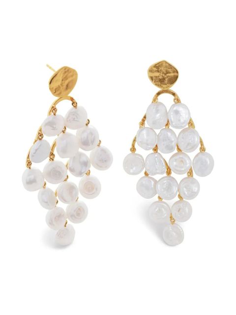 Monica Vinader Capri Keshi Pearl Cocktail drop earrings - Gold - zdjęcie produktu nr 1