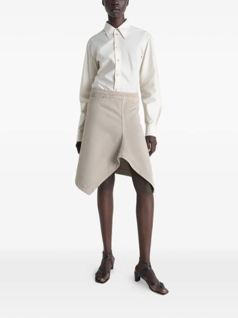 LEMAIRE asymmetrical mini skirt - Neutrals - zdjęcie produktu nr 2