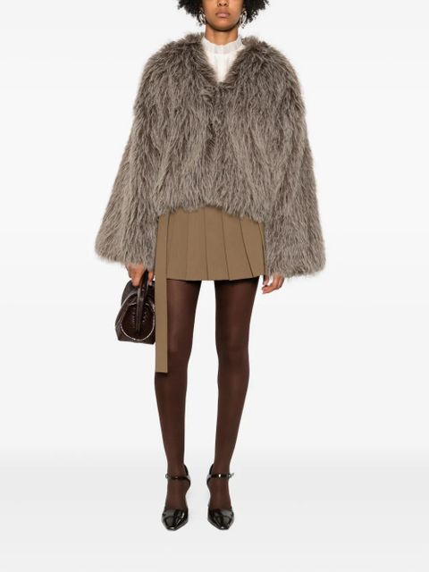 Eleh pleated belted skirt - Green