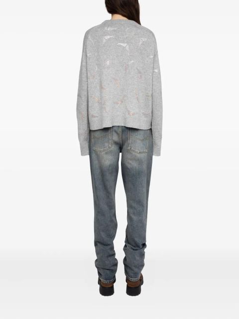 Zadig&Voltaire Markuz wings-detail sweater - Grey