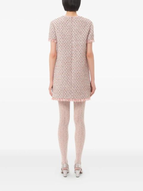 Valentino Garavani embellished-button tweed mini dress - Pink