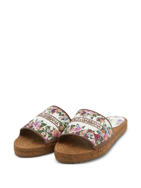Dolce & Gabbana embroidered floral espadrilla sandals - White - zdjęcie produktu nr 2