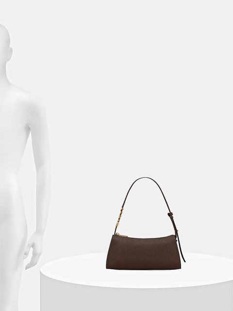 Dkny torebka skórzana kolor brązowy R433YG57