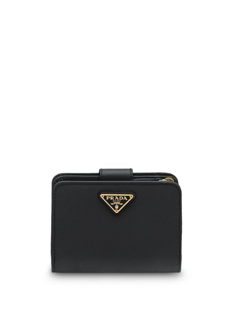 Prada saffiano leather small wallet - Black