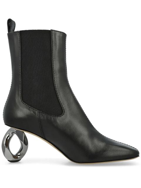 JW Anderson Chain-heel leather chelsea boots - Black - zdjęcie produktu nr 1