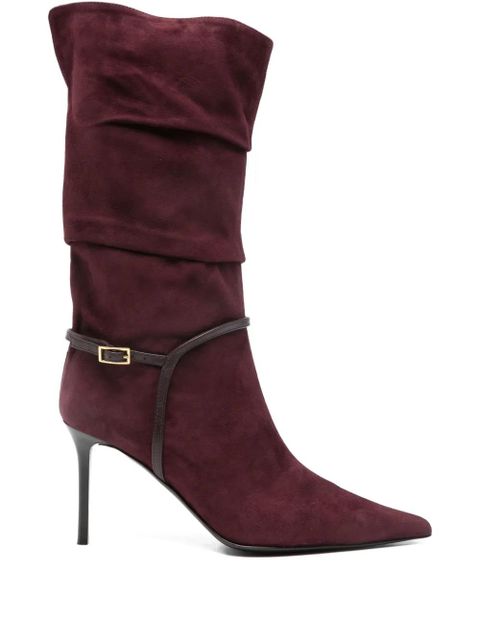 Giuseppe Zanotti 85mm suede boots - Red - zdjęcie produktu nr 1